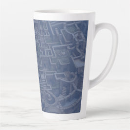 Latte Tasse - LABYRINTH (blauer Denim)