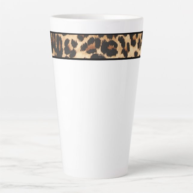 Latte Tasse Leopard Print (Vorderseite)