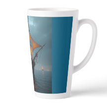 Latte-Tasse (Majestätisches Schiff auf See)