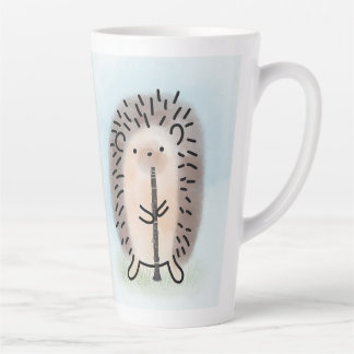 Latte-Tasse mit Igel, der Klarinette spielt Milchtasse