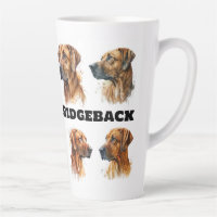 Latte Tasse mit Rhodesian Ridgeback-Motiv
