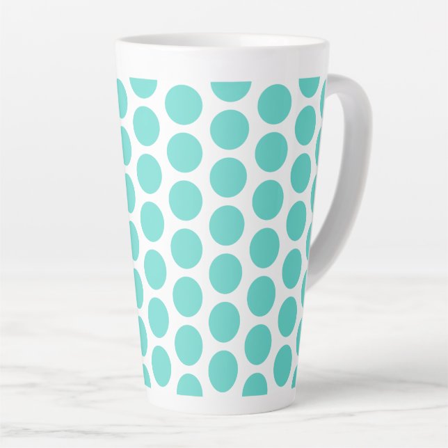Latte Tasse-Polka Dots Latte Tasse (Rechte Ecke)