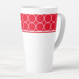 Latte Tasse-Rot- und Weißpunkte Milchtasse