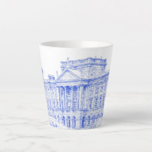 Latte Tasse (S) - "The Grounds at Pemberley" (Blau