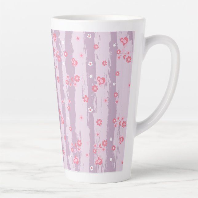 Latte-Tasse – Schmetterlingsgarten Milchtasse (Rechts)
