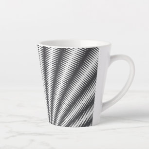 Latte Tasse - Schwarz-Weiß-Geometrie