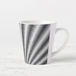 Latte Tasse - Schwarz-Weiß-Geometrie