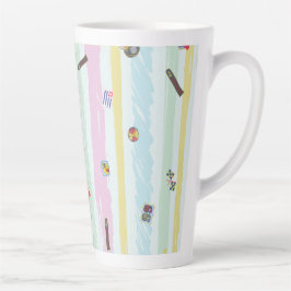 Latte-Tasse – Sports & Stripes Pastel-Rennsport-De Milchtasse