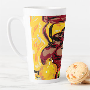 Latte Tasse / Tee Wasserkocher mit Obst