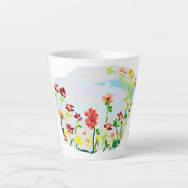 Latte Tasse: Wilde Blume Milchtasse