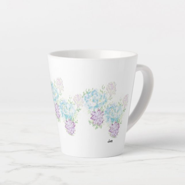 Latte Tasse: Wilde Blume Milchtasse (Rechte Ecke)