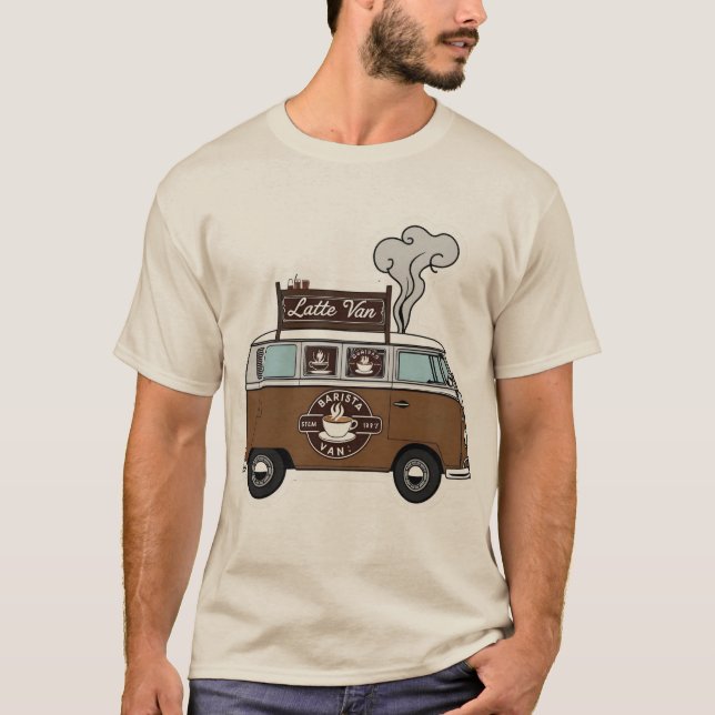 Latte Van Coffee T - Shirt - Niedliches grafisches (Vorderseite)
