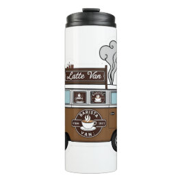 Latte Van Coffee T - Shirt - Niedliches grafisches Thermosbecher