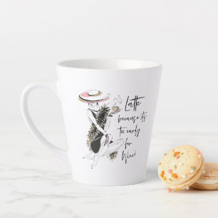 LATTE, weil es zu früh für Wein ist Milchtasse