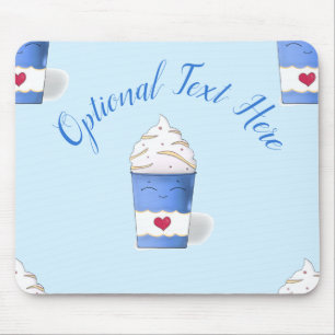 Latte & Whipped Cream (Blau) Mousepad