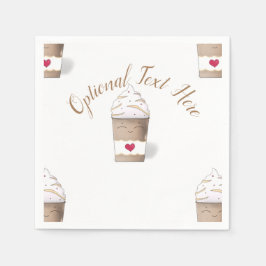 Latte & Whipped Cream (Coffee) Napkins Serviette