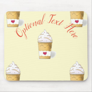 Latte & Whipped Cream (Gelb) Mousepad