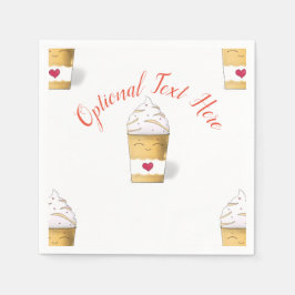 Latte & Whipped Cream (Gelb) Serviette