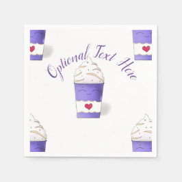 Latte & Whipped Cream (Lila) Napkins Serviette