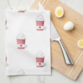 Latte & Whipped Cream (Pink) Geschirrtuch