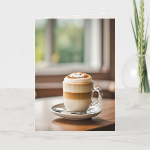 Latte zum Geburtstag lächeln Karte