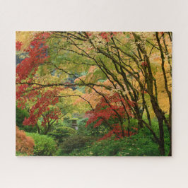 Lattern im Herbst im japanischen Garten Portland Puzzle