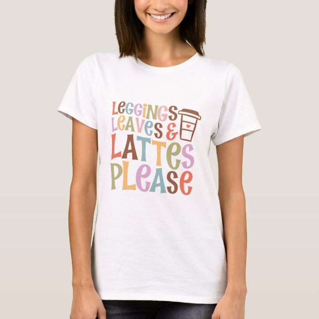 Lattes bitte - Fall T - Shirt (Vorderseite)