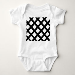Lattice Baby Bodysuit (Creme & Black) Baby Strampler