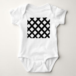 Lattice Baby Bodysuit (Creme & Black) Strampler