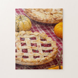 Lattice Cherry Pie und Apfelkuchen Puzzle