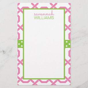 Lattice & Grosgrain Personalisiert Stationery