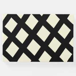 Lattice Guest Book (Cream & Black) Gästebuch