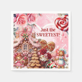 Lattice & Lace Valentine Gingerbread Napkins Serviette