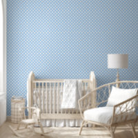 Lattice Muster in Blauer Pastell und Weißem Shabby