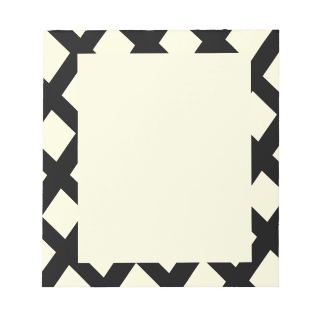 Lattice Notepad (Cream & Black) Notizblock (Vorderseite)
