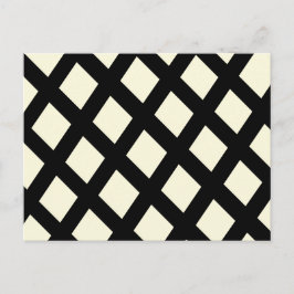 Lattice Postcard (Creme & Black) Feiertagspostkarte