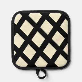 Lattice Pot Holder (Creme & Black) Topflappen
