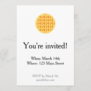 Lattice Pumpkin Pie - Pi Day Einladung