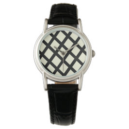 Lattice Watch (Cream & Black) Armbanduhr