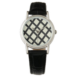 Lattice Watch (Cream & Black) Armbanduhr