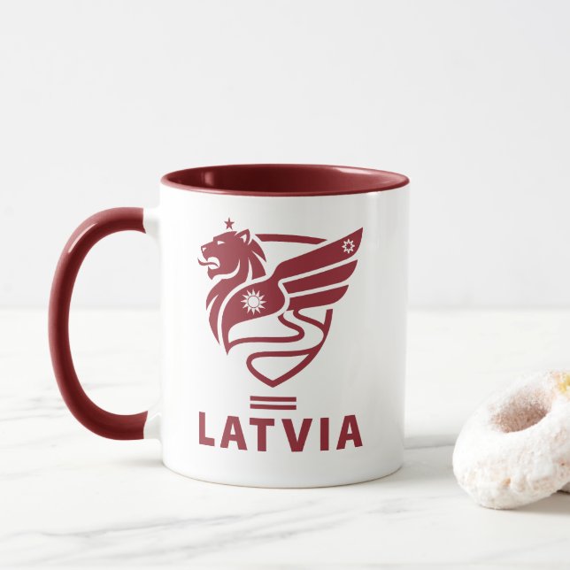 Latvia Baltic State Northern Europe Tasse (Mit Donut)
