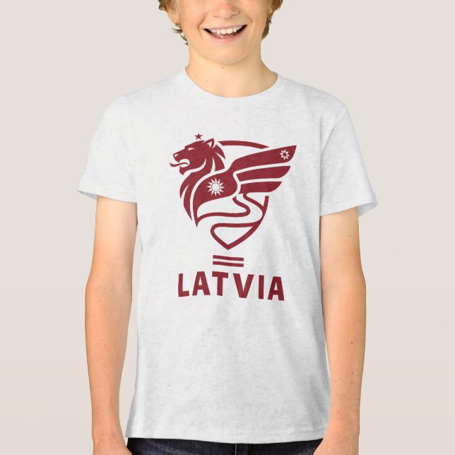 Latvia Baltic State Northern Europe Tri-Blend Shirt (Vorderseite)