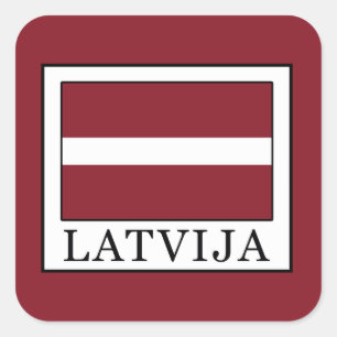 Latvija Quadratischer Aufkleber
