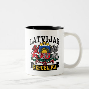 Latvijas Republika Zweifarbige Tasse