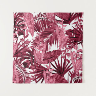 Laub Aquarell Lila, Florales Nahtlos. Wandteppich