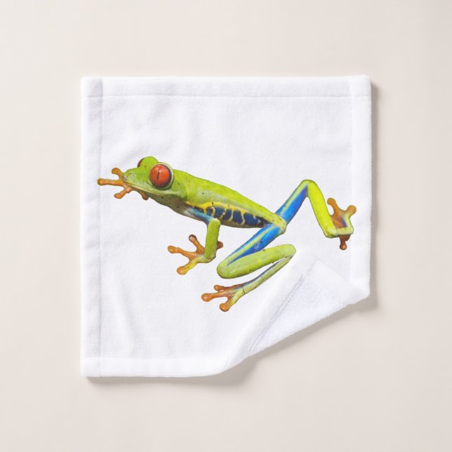 Laubfrosch Badhandtuch Set (Waschlappen)
