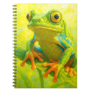 Laubfrosch Notizbuch Farbiger Frosch Kunst Tageb Notizblock