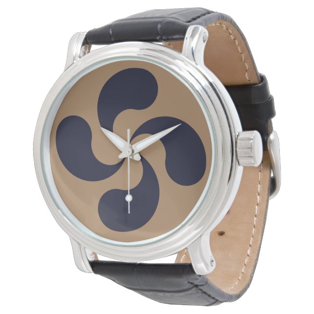 Lauburu Armbanduhr (Schrägansicht)