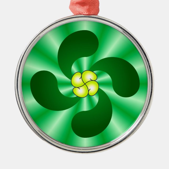 Lauburu Baskenkreuz Basque cross Ornament Aus Metall (Vorne)