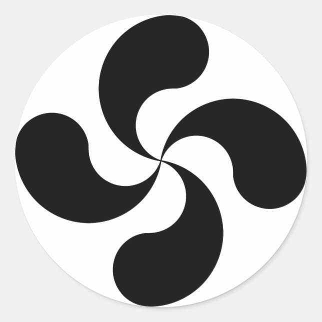 Lauburu Baskenkreuz Cross Sticker (Vorderseite)